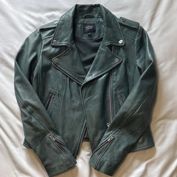 Lamarque Donna Iconic Leather Biker Jacket - Picture 10 of 11